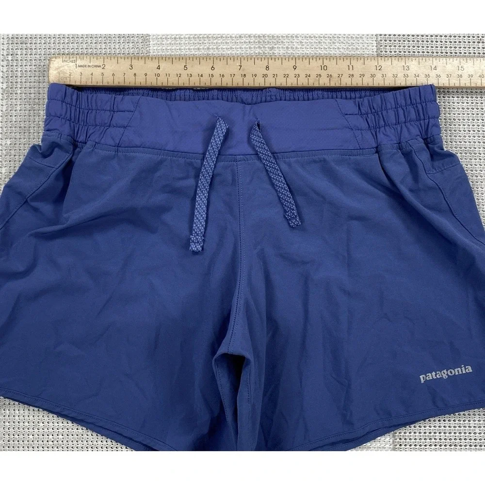 Patagonia Nine Trails Shorts Lined Blue Drawstring Women's Small 6" Inseam - Picture 3 of 7